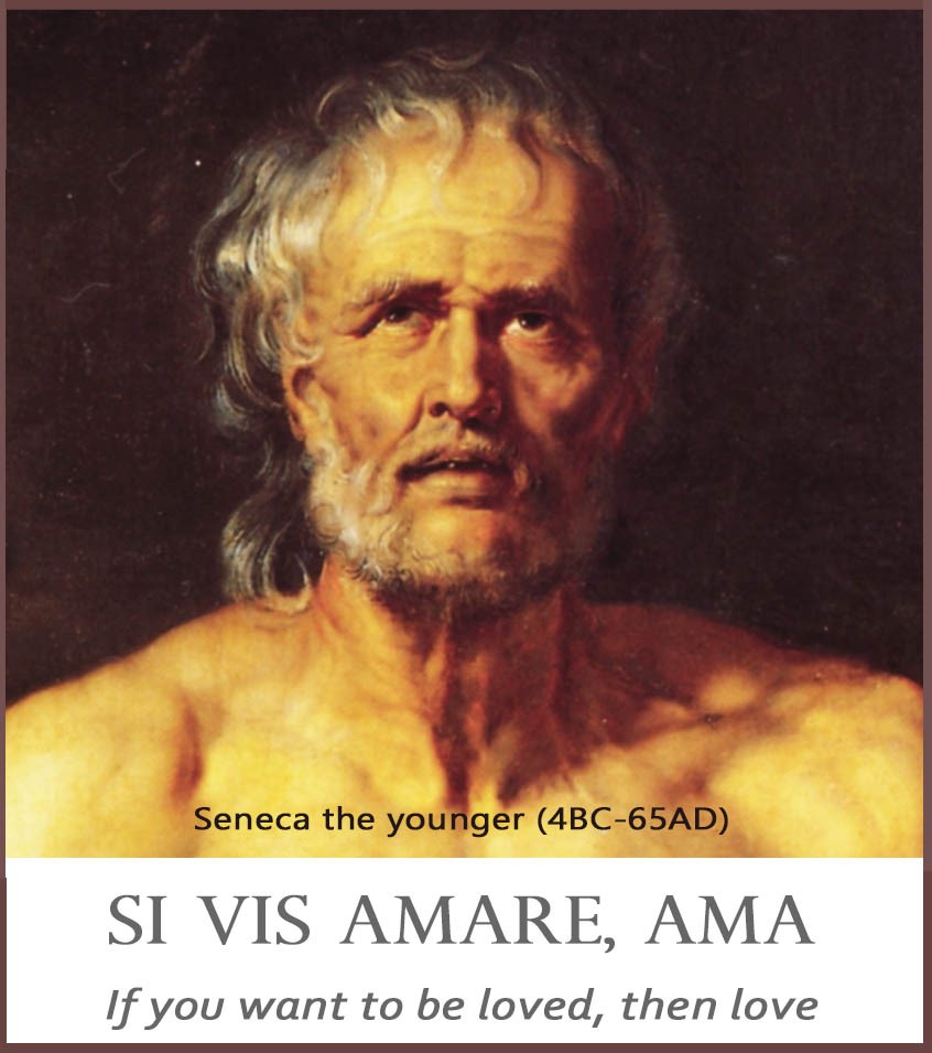 seneca the younger portrait and his quote if you want to be loved then love